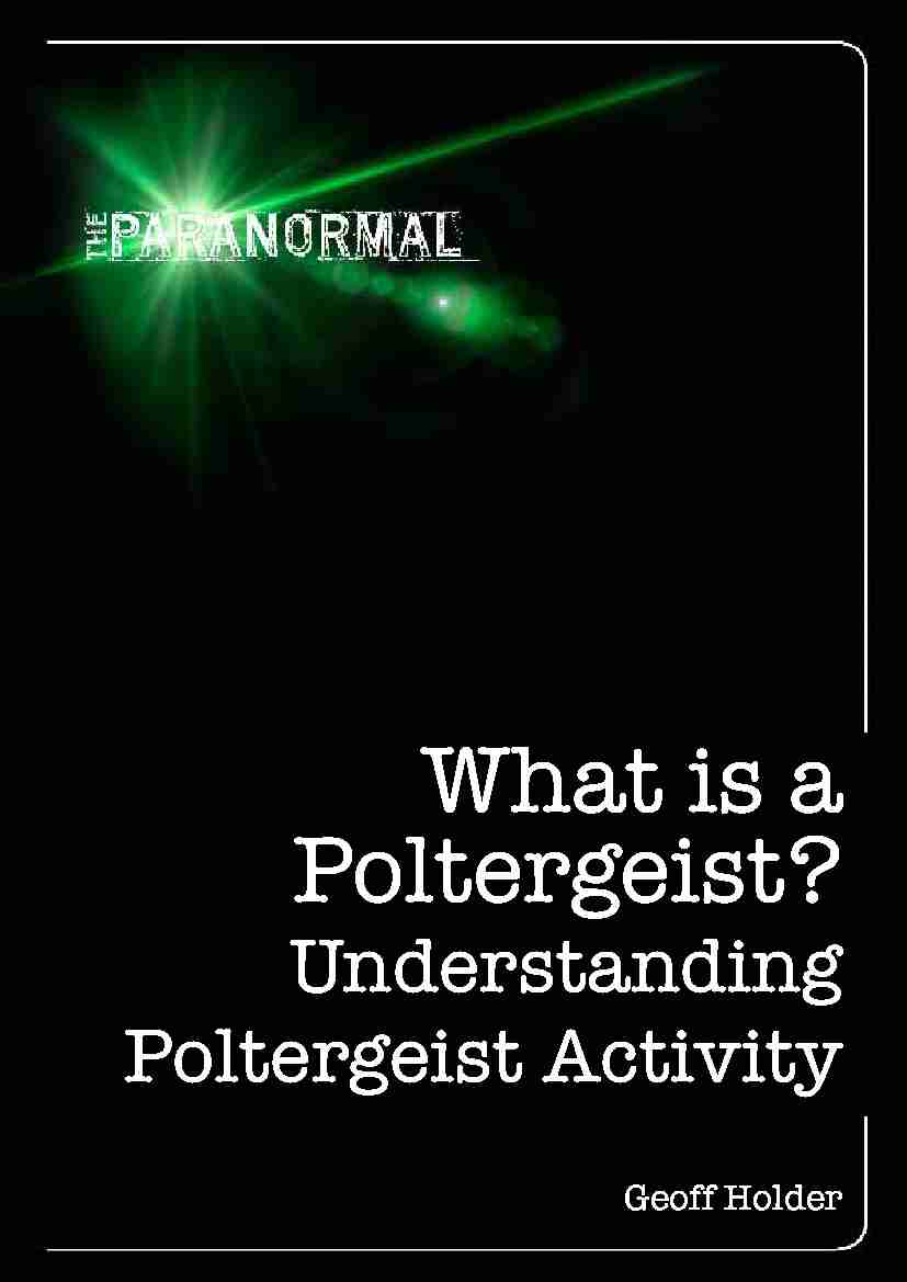 What is a Poltergeist